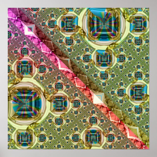 Affiche Motif de lentille iridescente (Devant)