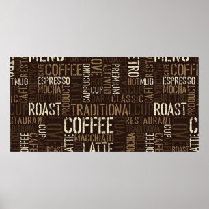 Affiche Motif de l'expérience café sans couture