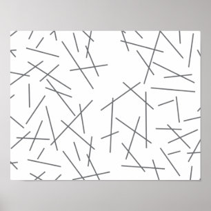 Affiche Motif de ligne graphique moderne, simple et désord