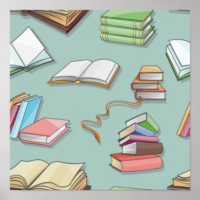 Affiche Motif de livre (Devant)