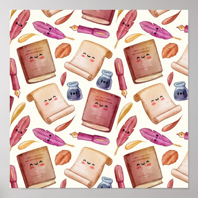 Affiche Motif de livre (Devant)