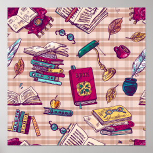 Affiche Motif de livre