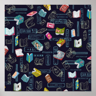 Affiche Motif de livre