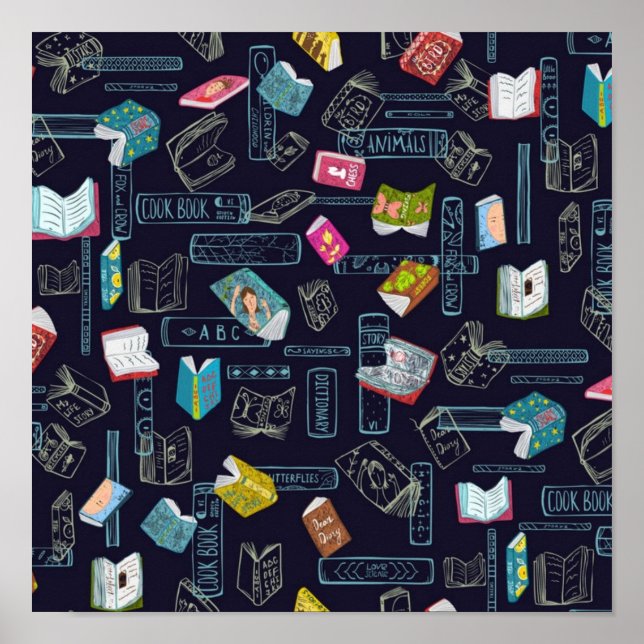 Affiche Motif de livre (Devant)