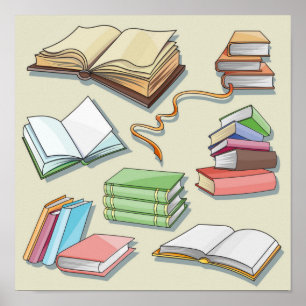 Affiche Motif de livre