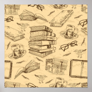 Affiche Motif de livre
