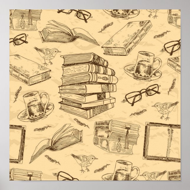 Affiche Motif de livre (Devant)