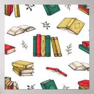 Affiche Motif de livre