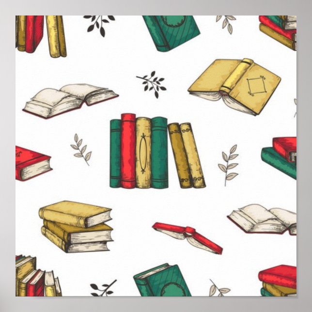 Affiche Motif de livre (Devant)