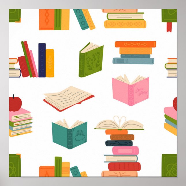 Affiche Motif de livre (Devant)