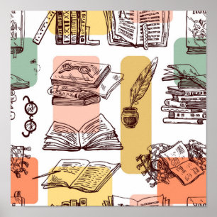 Affiche Motif de livre