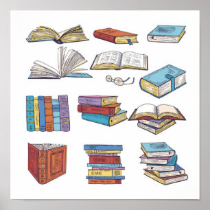 Affiche Motif de livre