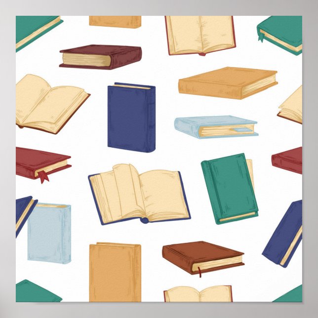 Affiche Motif de livre (Devant)