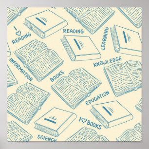 Affiche Motif de livre