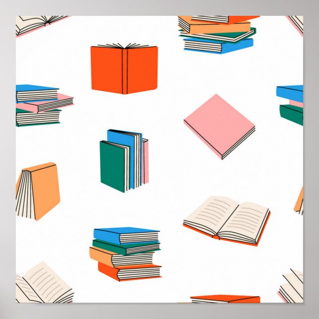 Affiche Motif de livre (Devant)