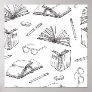 Affiche Motif de livre