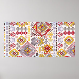 Affiche Motif de l'ornement en cachemire indien. Mandal et