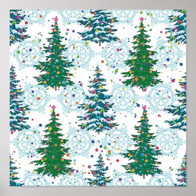 Affiche Motif de Noël (Devant)