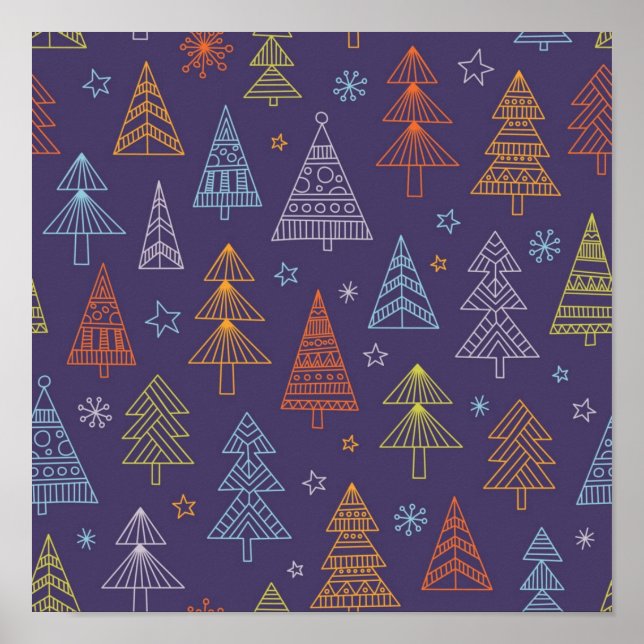 Affiche Motif de Noël (Devant)