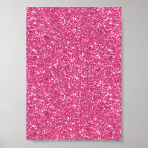 Affiche Motif de paillettes rose bonbon brillant