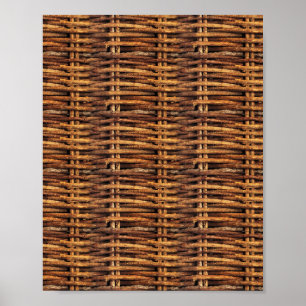 Affiche Motif de panier d'osier