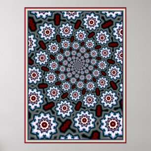 Affiche Motif de pâquerettes celtiques