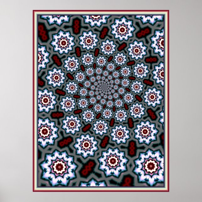 Affiche Motif de pâquerettes celtiques (Devant)