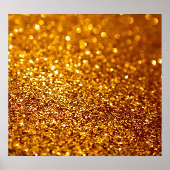 Affiche Motif de Parties scintillant or brillant (Devant)