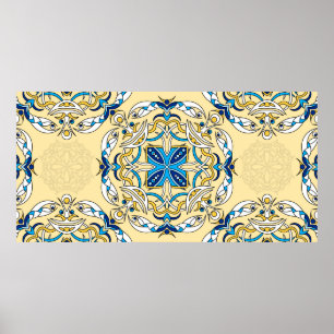 Affiche motif de patchwork vintage abstrait et transparent