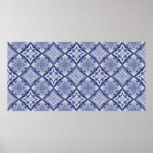 Affiche motif de patchwork vintage abstrait et transparent
