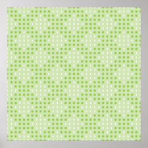 Affiche Motif de points et d'ovales verts plats