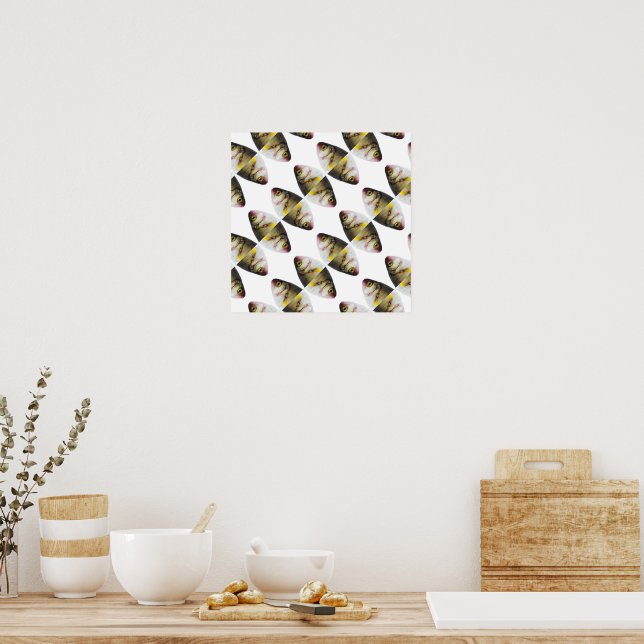 Affiche motif de poisson Abstrait (Cuisine)