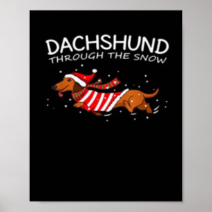 Affiche Motif de pull de Noël pour Dachshunds T-Shi classi