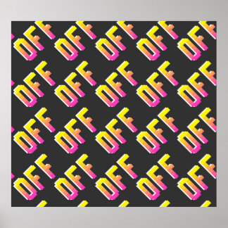 Affiche Motif de signes désactivés pixel vintage transpare