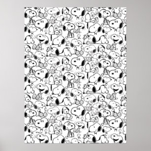 Affiche Motif de sourire de Snoopy Rire Rictus