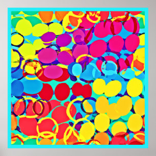 Affiche Motif de spectre coloré et élégant