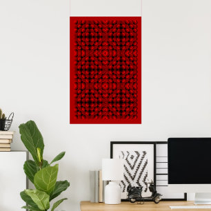 Affiche Motif de sphères géométriques en illusion optique