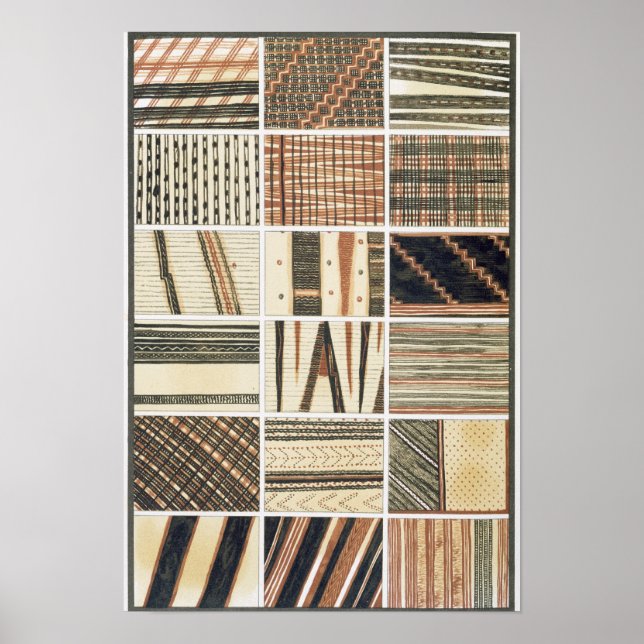 Affiche Motif de tapa polynésien de Cook's (Devant)