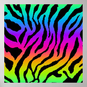 Affiche Motif de tigre du tigre 80s de Corey rétro