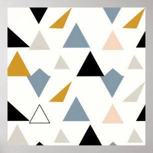 Affiche Motif de triangles géométriques modernes