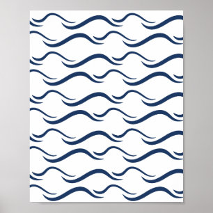 Affiche Motif de vague sans couture