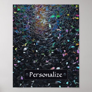 Affiche Motif de verre teinté abstrait iridescent personna