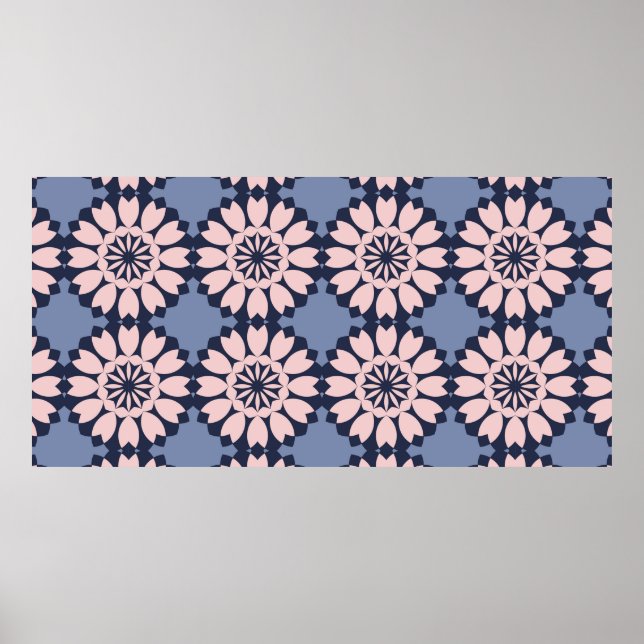 Affiche Motif décoratif sans soudure de différentes géomét (Devant)