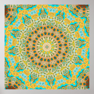 Affiche motif décorative vintage. Islam, arabe, indien,