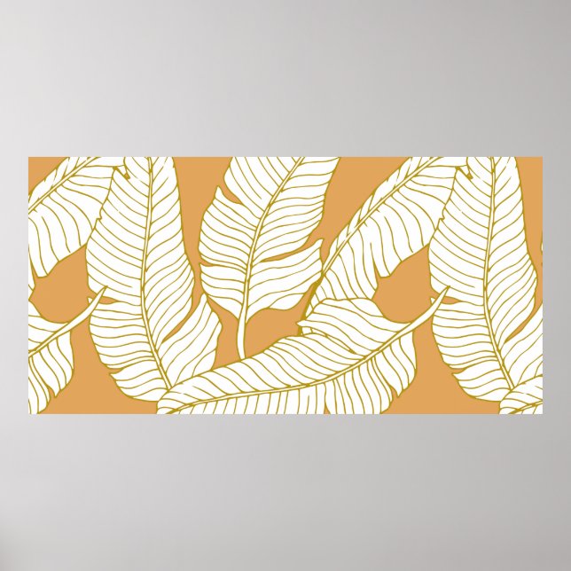 Affiche Motif d'élégance abstraite avec illustration flora (Devant)