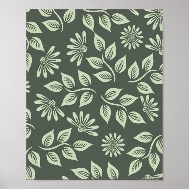 Affiche Motif des fleurs de printemps (Devant)
