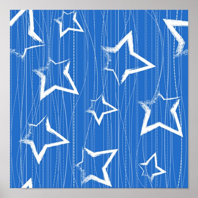 Affiche Motif d'étoiles (Devant)
