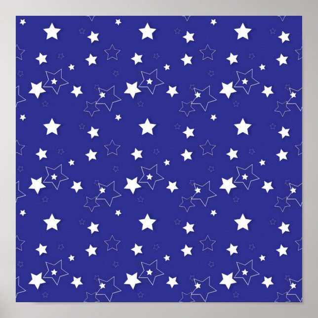 Affiche Motif d'étoiles (Devant)