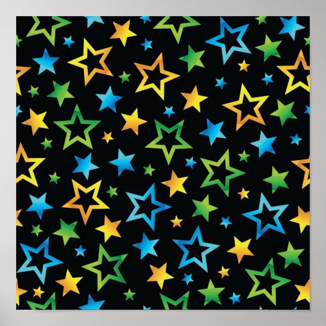 Affiche Motif d'étoiles (Devant)