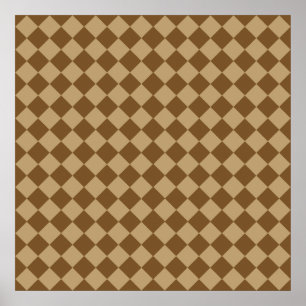Affiche Motif diamant combiné Brown par STaylor